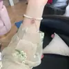 Pulseira de Coração Tendência Tiktok Estilo Ins de Estudante Design Nicho Pulseira de Corrente para Irmãs, Casais e Melhores Amigos