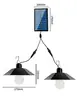 Lámpara de Bombilla Vintage de una Sola Cabeza Alimentada por Energía Solar Colgante de Filamento de Tungsteno para Exteriores de Doble Cabeza para Interiores/Exteriores Accesorio de Iluminación Controlado por Control Remoto