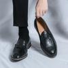 Comercio Exterior Talla Grande Estilo Británico Mocasines para Hombre 2024 Primavera y Otoño Nuevos Formal de Negocios Casual Slip-On Zapatos de Cuero