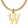 Collar con Colgante de Letra Inglesa de Acero Titanio Chapado en Oro Real de 18K, Diseño de Nicho, Joyería de Accesorios Simple y de Alta Gama para Mujer