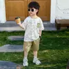 Roupa para Meninos, Roupas de Verão, Lindo Conjunto de Duas Peças com Camiseta de Manga Curta e Shorts para Crianças 2026 Nova Roupa de Verão para Bebê Menino Crianças