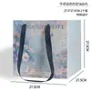Bolsa de Tote Cuadrada de Óleo de Moda, Bolsa de Regalo con Ramo, Bolsa de Regalo Floral de Moda, Venta al por Mayor de Suministros Florales para Floristerías