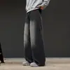 Calças Outono Outono 2026 Novas Estilosas Retas de Perna Larga Homens Mulheres Temporada de Outono Outono Jeans Largos