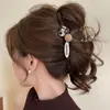 Pinzas para el pelo de lazo estilo coreano, accesorios para el pelo de alta gama, pinzas de tiburón, horquillas exquisitas para mujeres jóvenes, pinzas para el pelo de otoño e invierno para la parte trasera de la cabeza