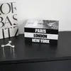 Nova York Londres Paris Cidade da Moda Livro Artificial Livro Falso Ornamento de Livro Modelo Adereços de Fotografia Decoração de Hotel Café