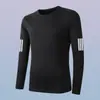 Camiseta lisa de manga comprida, peso pesado, para primavera e outono, gola redonda solta, unissex, top simples e versátil