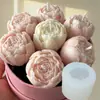 Molde de Silicone para Vela Perfumada Flor de Rosa Bud Ornamentos de Gesso Perfumados DIY Molde para Decoração de Bolo