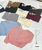 Blusa de Malla Tejida con Calados, Tejido de Punto de Manga Larga 2026 Verano Protección Solar Nuevo Corto Casual Holgado para Mujer