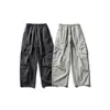 Nanxia Disguise 2025 Outono Novo Calça Cargo Masculina Calças de Marca Tendência Tecido com Textura Especial Calças Bordadas Lavadas com Cimitarra