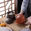 Olla de Estofado Estilo Chino para Clubes Privados de Hotel, Olla de Estofado Shaxian, Olla Pequeña para Sopa, Olla de Pasta de Pera Buddha's Leap over the Wall, Cerámica Aislante para Uso Doméstico