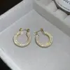 Brincos de Zircônia em Forma de U Transfronteiriços Simples e Modernos, Brincos Versáteis de Personalidade Estilo Coreano, Brincos de Luxo Leve de Alta Qualidade para Mulheres