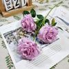 Nueva flor artificial de 3 cabezas, multicapa, diamante rosa, boda, salón de bodas, hilera de flores, decoración de camino, arreglo floral, decoración, comercio exterior