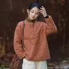 26 Invierno Nuevo Estilo Chaqueta Acolchada de Algodón y Ramio con Patrón de Diamantes, Diseño Original y Mejorado, Abrigo de Algodón Grueso Cálido Personalizado para Mujer