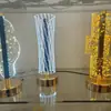 Luminária de Mesa Decorativa Criativa em Acrílico em Formato de Cintura para Bares, Hotéis, Mesinha de Cabeceira do Quarto, Ambiente Ajustável, Luminária de Mesa