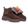Zapatos de Algodón Cálidos con Forro de Felpa para Mamá de Invierno, Botas Birkenstock, Botines de Suela Gruesa, Botas de Plataforma con Suela Gruesa para Mujer