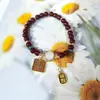 Nueva pulsera de esmalte de mariposa femenina ins nicho lujo ligero Mori azul marino cuentas de colores craqueladas hielo pulsera de amigas al por mayor