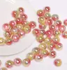 Cuentas redondas de ojo de gato chapadas en oro de dos colores degradados, cuentas sueltas, pulsera DIY, pulsera de cuentas, accesorios para collares, materiales hechos a mano