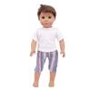 Ropa para muñeca American Girl de 18 pulgadas, camiseta más shorts, traje casual, accesorios para muñeca