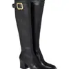 2025 Botas Nuevas de Otoño e Invierno para Mujer Liu Haocon Botas de Caballero de Tacón Alto y Grueso Botas de Punta Cuadrada Botas Elásticas de Tacón Alto