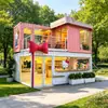 Tienda de Contenedor de Doble Capa HelloKitty Lazo Rosa Dibujo Animado Celebridad de Internet Tienda de Postres Lugar Escénico Parque de Atracciones