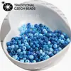 Cuentas de vidrio checas baoshiosa color natural para arroz no se decoloran color sólido pintura al óleo cuentas de porcelana hechas a mano para pulsera DIY