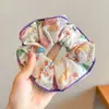 Scrunchie de Renda Estilo Coreano para Mulheres 2026 Novo Estilo Elástico de Cabelo Estilo Preguiçoso Corda de Cabelo Grande Acessório para Coque Flor de Cabelo