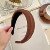 Diadema Ancha de Color Sólido Estilo Coreano Otoño e Invierno Nueva Moda Simple para Niña Diadema de Corona Alta Pinza para el Cabello Goma para Lavarse la Cara