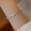 Pulsera de Perla Natural Aguamarina Oro de 14K Brillante Temperamento Artístico Suerte de Alta Gama Nicho Lujo Ligero