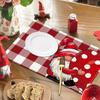 Mantel Individual de San Valentín Enanos Amor Lino a Cuadros Estampado Mantel de Mesa Hogar Cocina Mesa de Comedor Tapete Aislante de Calor