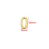 Acero Inoxidable Chapado en Oro de 18 Quilates Colgante Oval de Forma Especial Anillo O en Relieve Accesorios de Joyería para Collar DIY Venta al por Mayor Transfronteriza