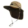 Sombrero de verano para hombre para exteriores, chal con protección UV para el cuello, ala grande, para montañismo y pesca