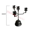 Candelabro de ferro fundido retro lâmpada a óleo antiga suporte de vela medieval B&B hotel sala de chá Zen móveis macios ornamentos luminária de chão luminária de mesa