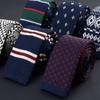 Série de tricô gravata de lã masculina moda negócios Casamento gravata de noivo Gravata de tricô plana estreita coreana