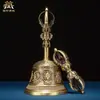 Cangcun Wugu Sino Vajra e Dorje Interno Casa Portátil Sanqing Sino Sino Agitado à Mão Sino Vajra Ornamento