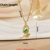 Collar de Acero de Titanio para Mujer Color Dorado Cobre Chapado Zircón Tulipán Diseño de Nicho Ins Versátil Accesorios de Acero de Titanio de Alta Calidad