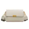 High-end Retro Pequeno Bolsa Feminina 2024 Novo Popular Largo Alça de Ombro Crossbody Bolsa Elegante All-match Casual Pequeno Quadrado Bolsa