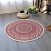 Alfombra de Piso Redonda Tejida con Hilo de Algodón Estampada Artesanal Moderna Simple para Sala de Estar Universal para Cuatro Estaciones Fabricante Venta al por Mayor