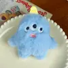 Pingente de Pelúcia de Monstro de Desenho Animado da Moda Boneca de Monstro de Três Olhos com Olhos Grandes Acessório de Chaveiro para Bolsa