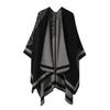 Chal de viaje sencillo de doble cara para primavera y otoño, prenda exterior, bufanda de cachemira de moda, capa larga, cálida y gruesa, para mujer, comercio exterior