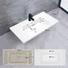 Painel Colmeia de Aço Inoxidável Gabinete de Banheiro à Prova d'Água com Gabinete Lateral Estilo Creme Cerâmica Beauty Bacia Integrada Combinação de Gabinete de Banheiro