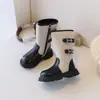 Botas infantis Keji 2026 versão coreana retrô artísticas para outono e inverno, botas estilo Martin para meninas, botas de cano alto estilo princesa para meninas