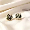 Brincos Yanbai Exquisitos Retrô com Micro Zircônia Incrustada High-End Camélia Esmalte Nicho Luxo Leve Clássico Versátil