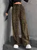 Pantalones Anchos de Color Sólido para Mujer, Cruzados Europeos y Americanos, Novedad Otoño e Invierno 2026, Cintura Elástica, Pantalones Largos Casuales, Cintura Alta con Cordón, Pierna Recta