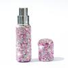 Botella pequeña de muestra de maquillaje con atomizador de viaje, con prensa al vacío, de 10 ml, con incrustaciones de diamantes, venta al por mayor