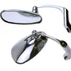 Espejo Modificado Universal para Motocicleta Campo de Visión Amplio Reflector de Espejo Metálico Espejo de Reversa Plateado Electrochapado Espejo Retrovisor Retro