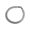 Pulseira de Zircônia de Camada Dupla de Temperamento Japonês Coreano Versátil de Alta Qualidade para Mulheres Exquisite Elegante Design Simples Super Brilhante Joia de Mão Atacado