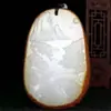Atacado Jade Afegão Jade Branco com Pele Pingente de Buda Guanyin Pingente de Jade Branco Pele Vermelha Lindo Jade Branco Paisagem Marca