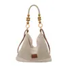 Bolso Tejido de Axila Estilo Coreano Verano 2026 Vacaciones en la Costa Bolso de Paja Casual Gran Capacidad Simple Versátil Bolso de Hombro