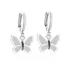 Brincos de moda coreana brincos de borboleta fosca fofos brincos femininos brincos de vento simples fofos uma geração de cabelo