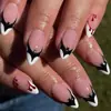 24 Peças de Halloween Transfronteiriças Olho de Gato Boutique Unhas Postiças Usáveis Peças de Unha de Morcego Amêndoa Curta Unhas Postiças Atacado